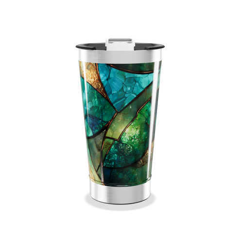 Copo Térmico - Vidro Colorido