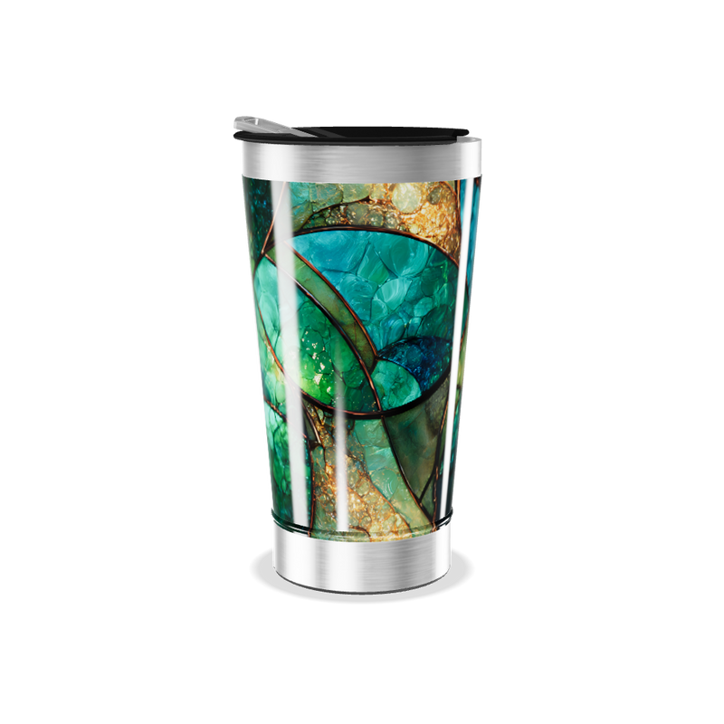 Copo Térmico - Vidro Colorido