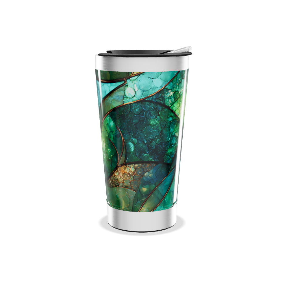 Copo Térmico - Vidro Colorido