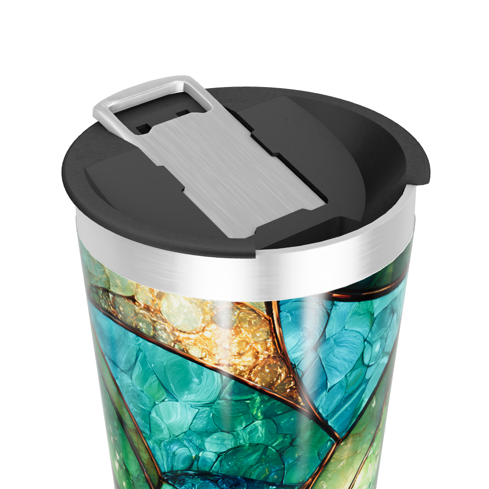 Copo Térmico - Vidro Colorido