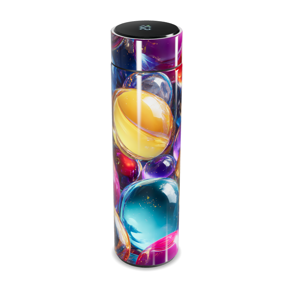 Garrafa Térmica Touch - Estampa Colorida Vidro