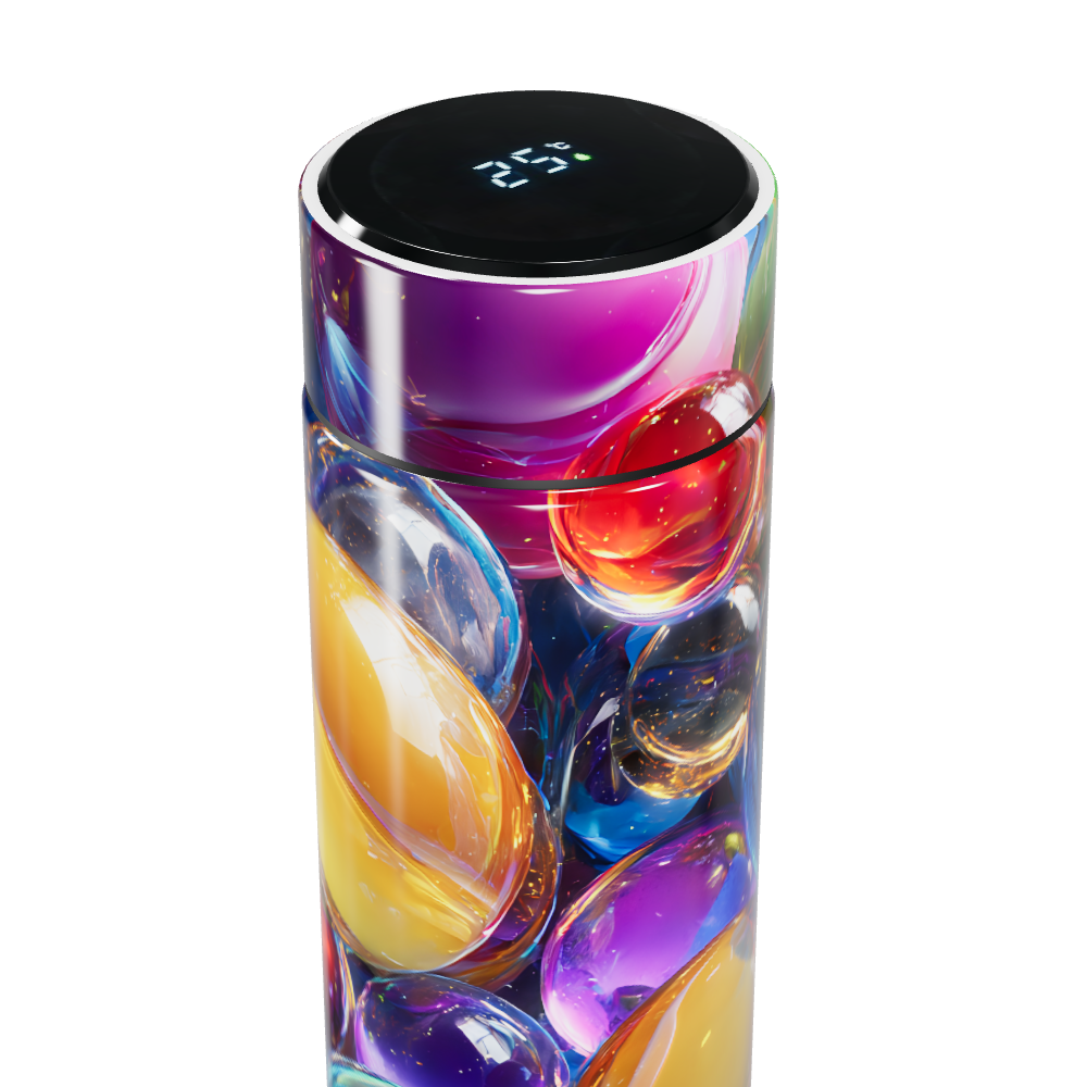 Garrafa Térmica Touch - Estampa Colorida Vidro