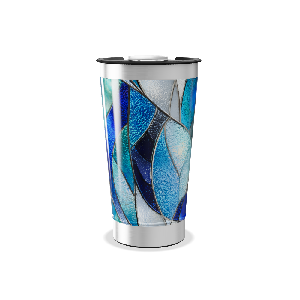 Copo Térmico - Azul Vidro Artístico