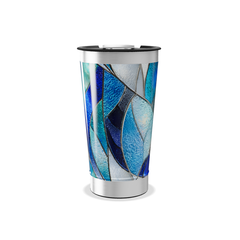 Copo Térmico - Azul Vidro Artístico
