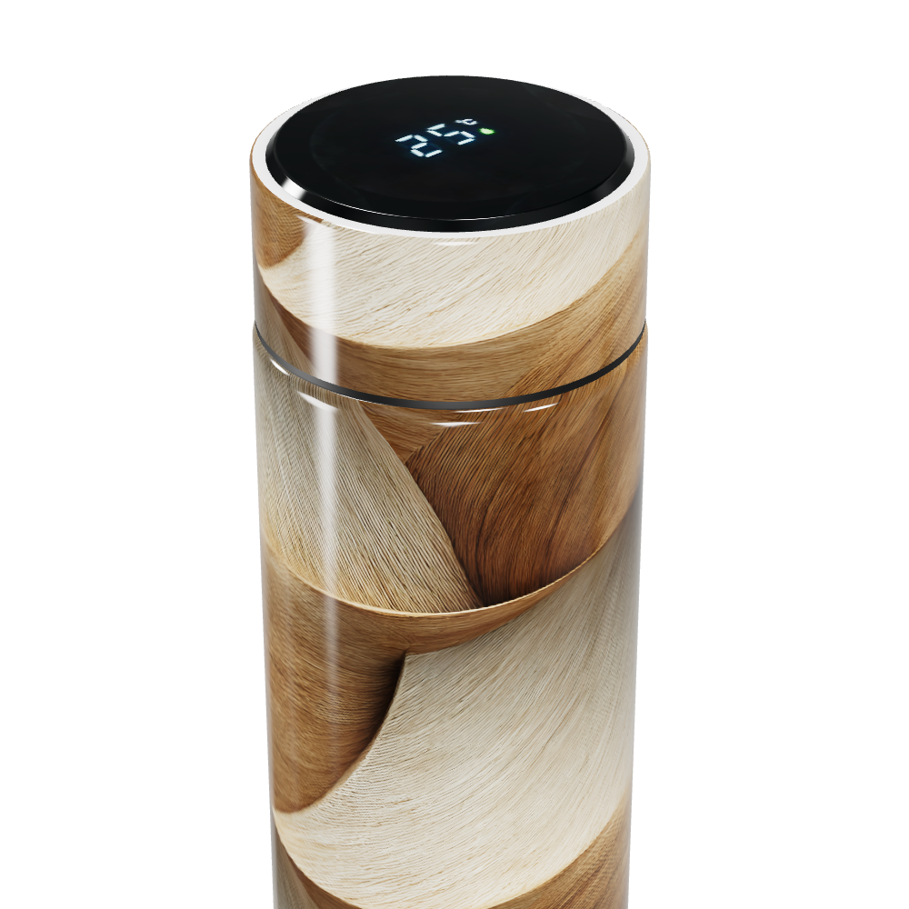 Garrafa Térmica Touch - Madeira Espiral