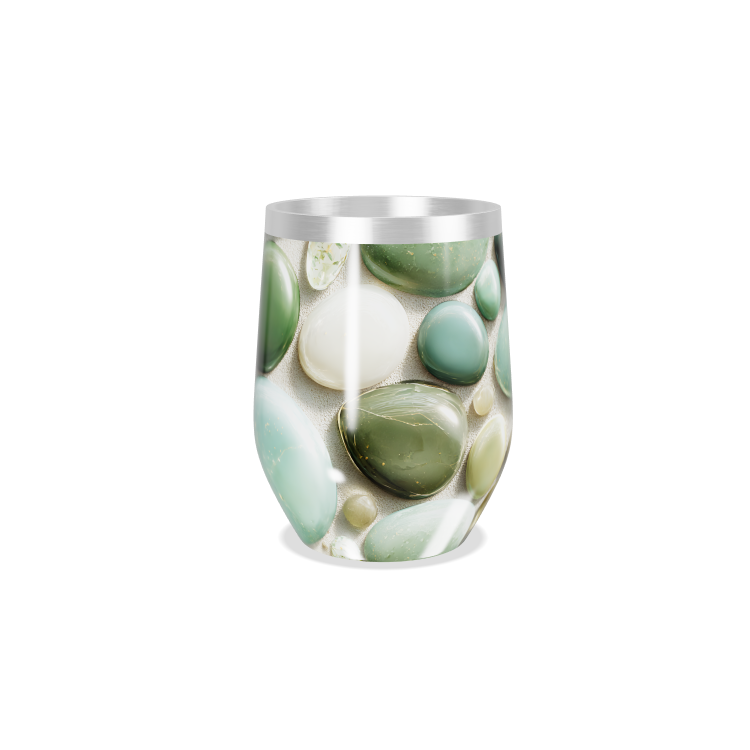 Copo Térmico Slim - Pedras Verdes Vidro