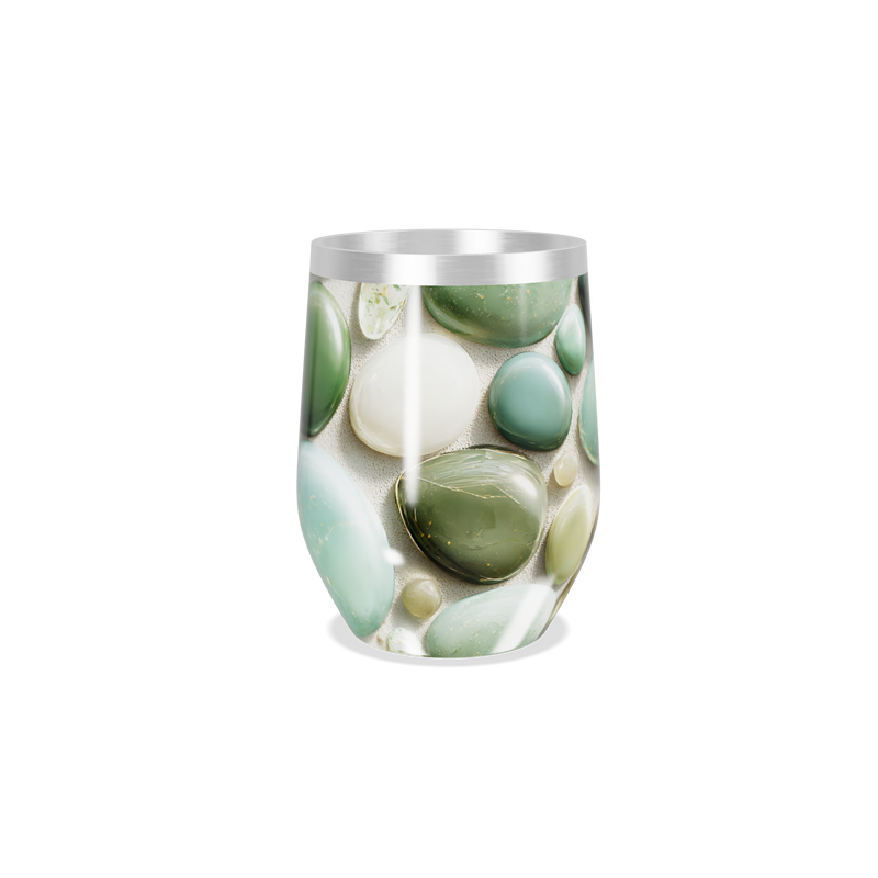 Copo Térmico Slim - Pedras Verdes Vidro