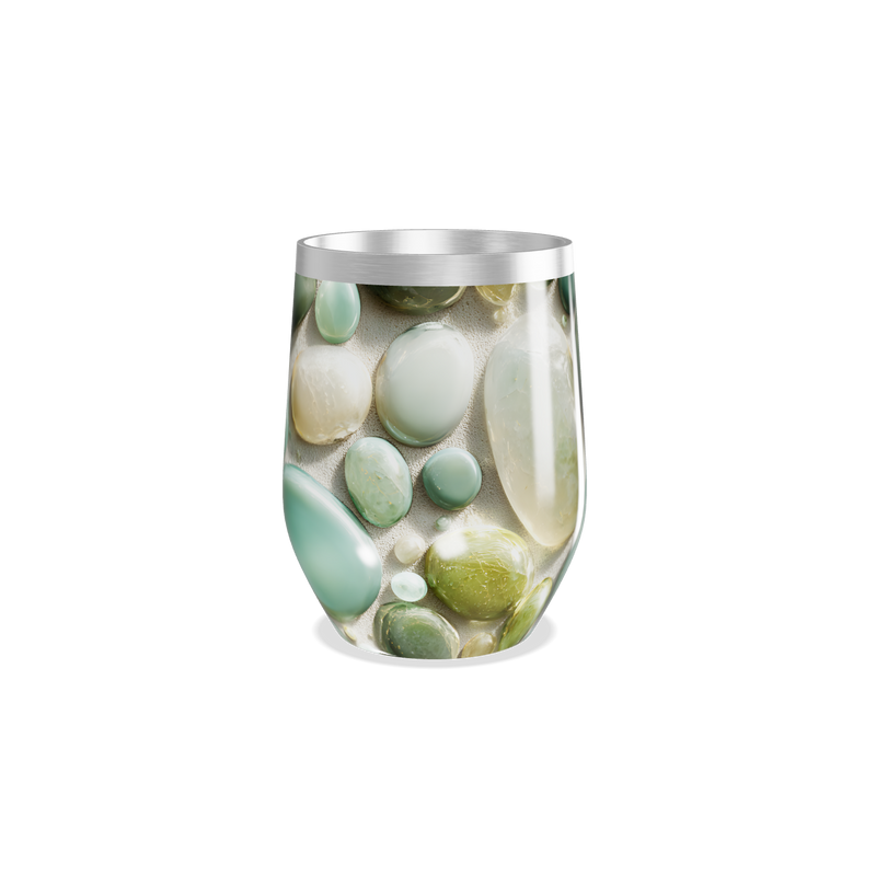 Copo Térmico Slim - Pedras Verdes Vidro