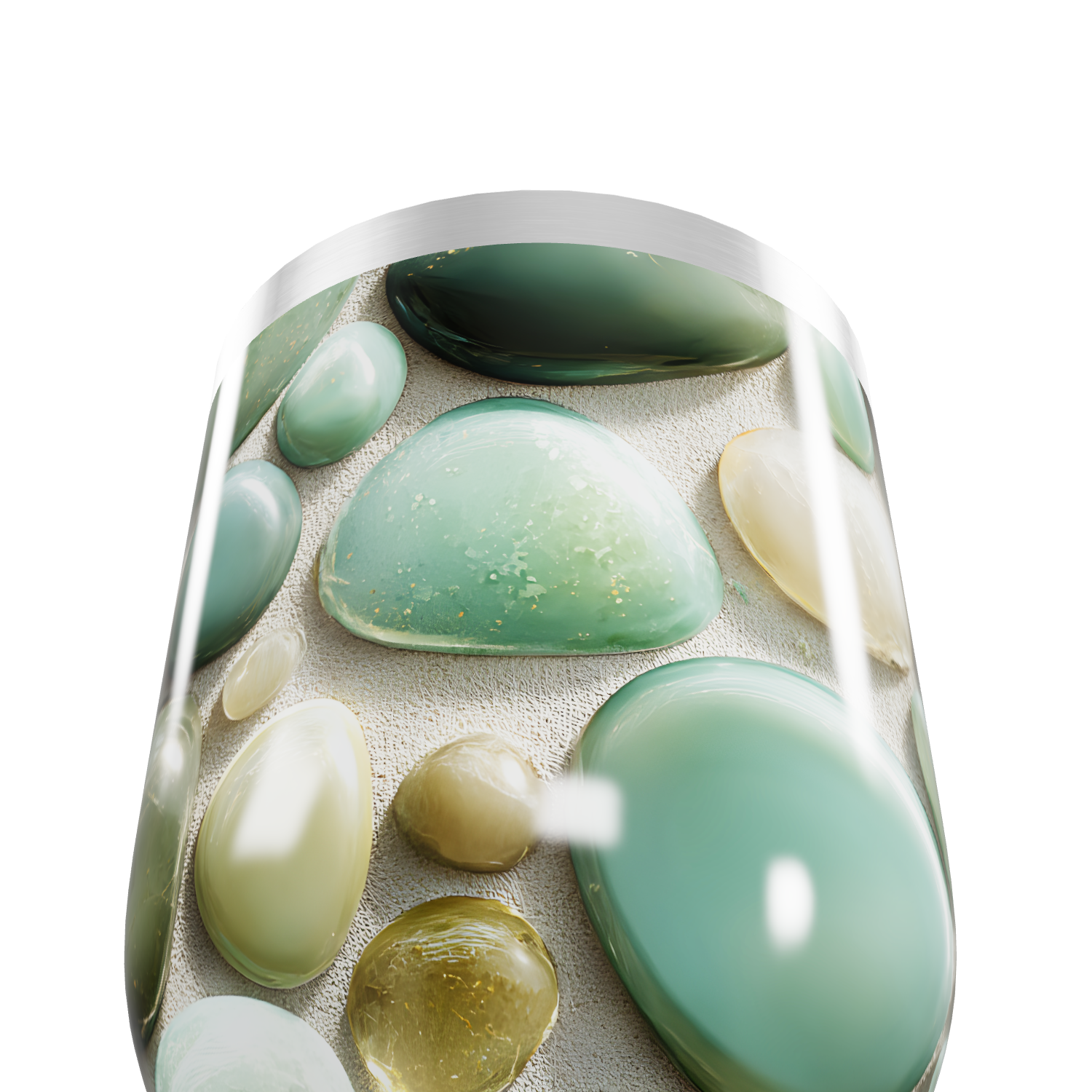 Copo Térmico Slim - Pedras Verdes Vidro