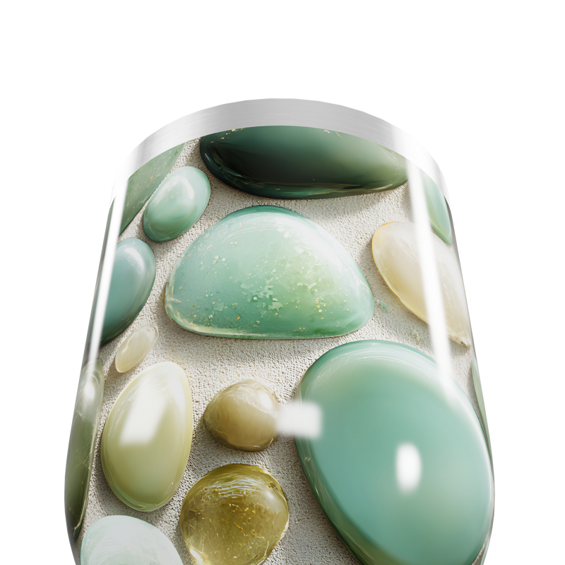 Copo Térmico Slim - Pedras Verdes Vidro