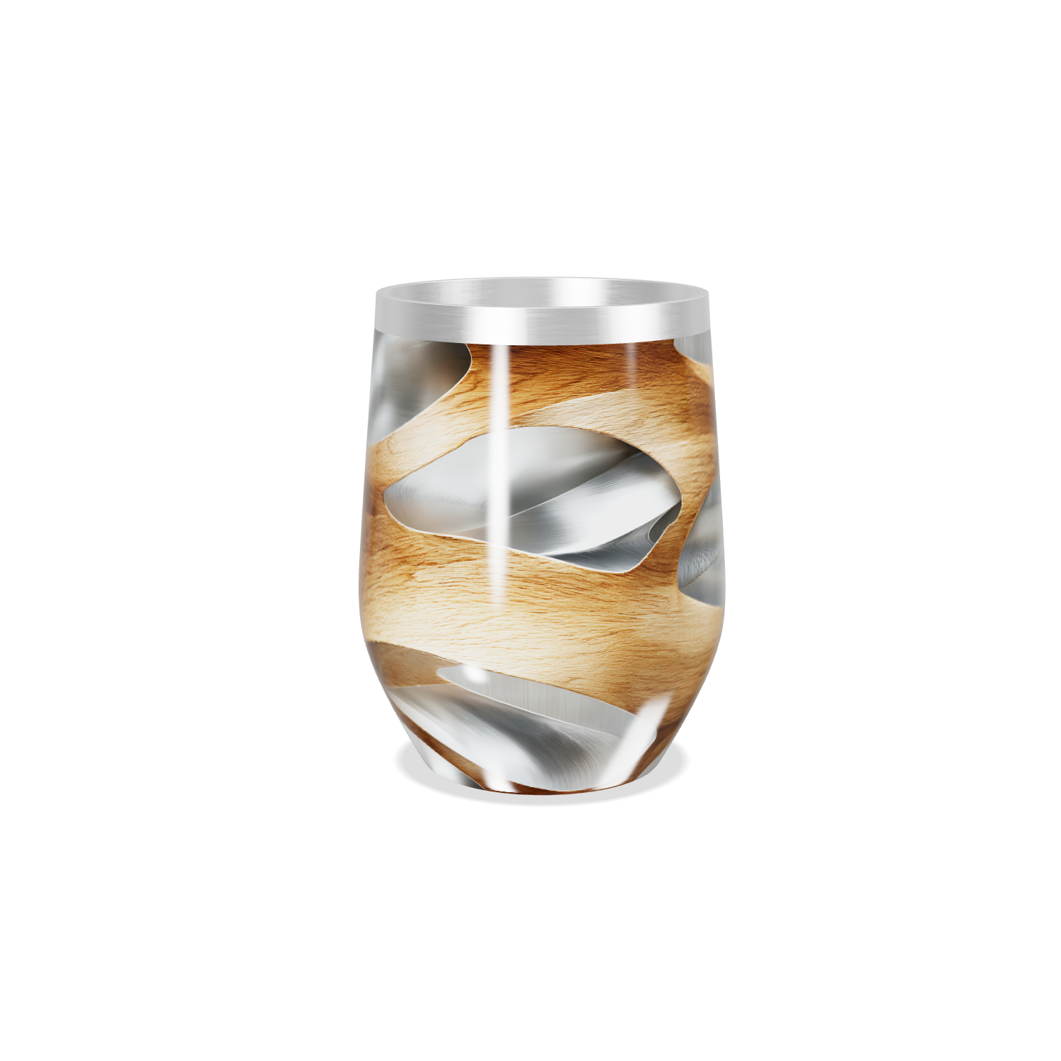 Copo Térmico Slim - Madeira e Aço Inox