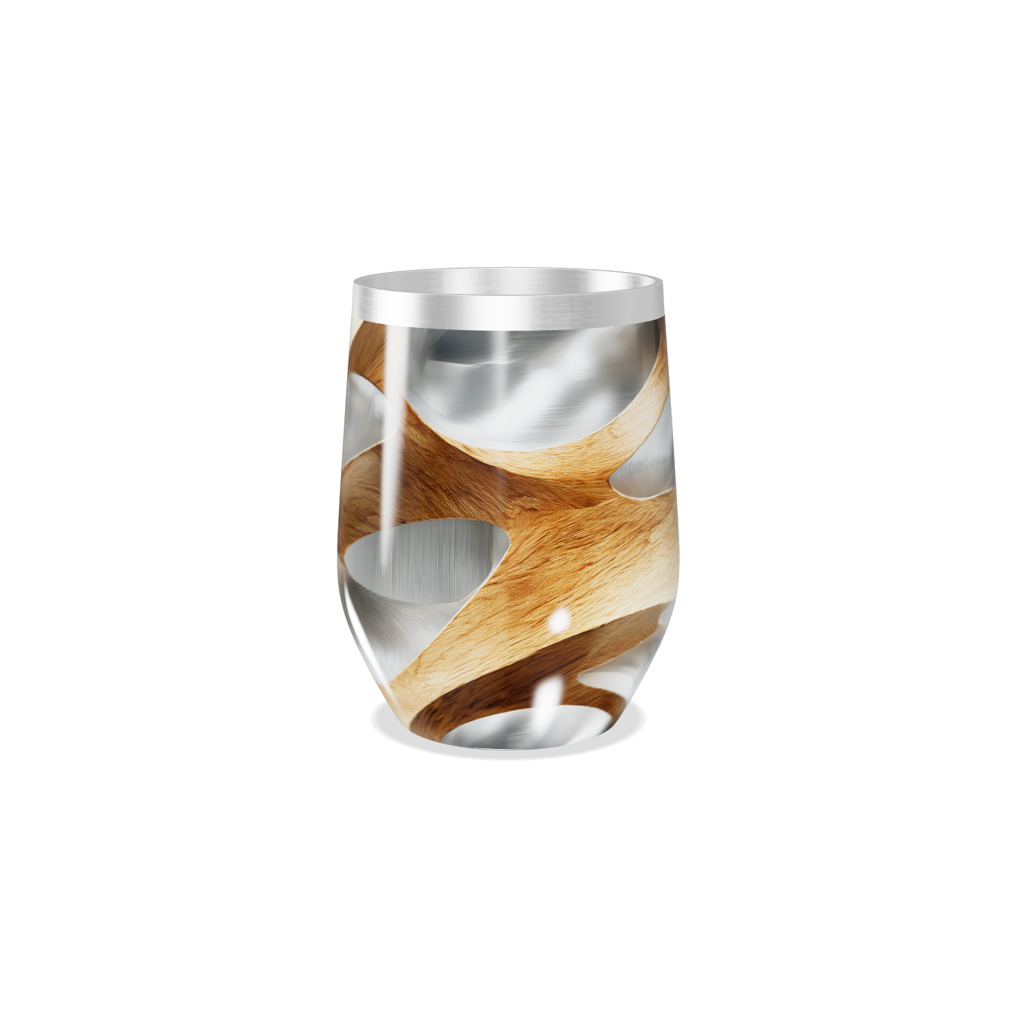 Copo Térmico Slim - Madeira e Aço Inox