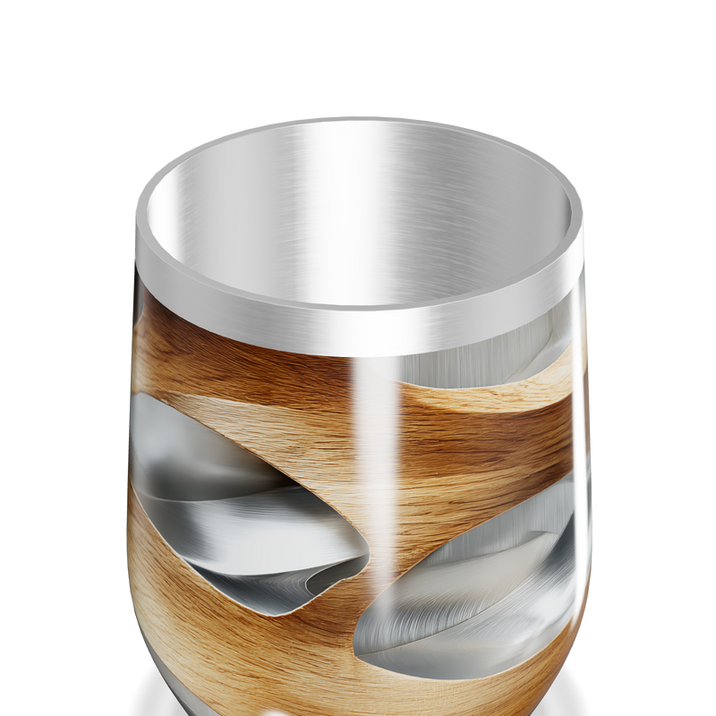 Copo Térmico Slim - Madeira e Aço Inox