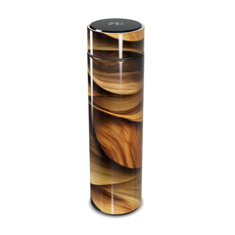 Garrafa Térmica Touch - Estampa Madeira Digital