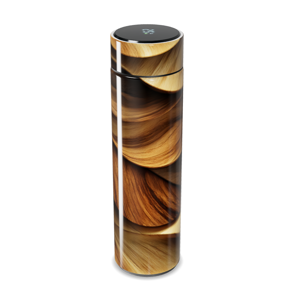 Garrafa Térmica Touch - Estampa Madeira Digital