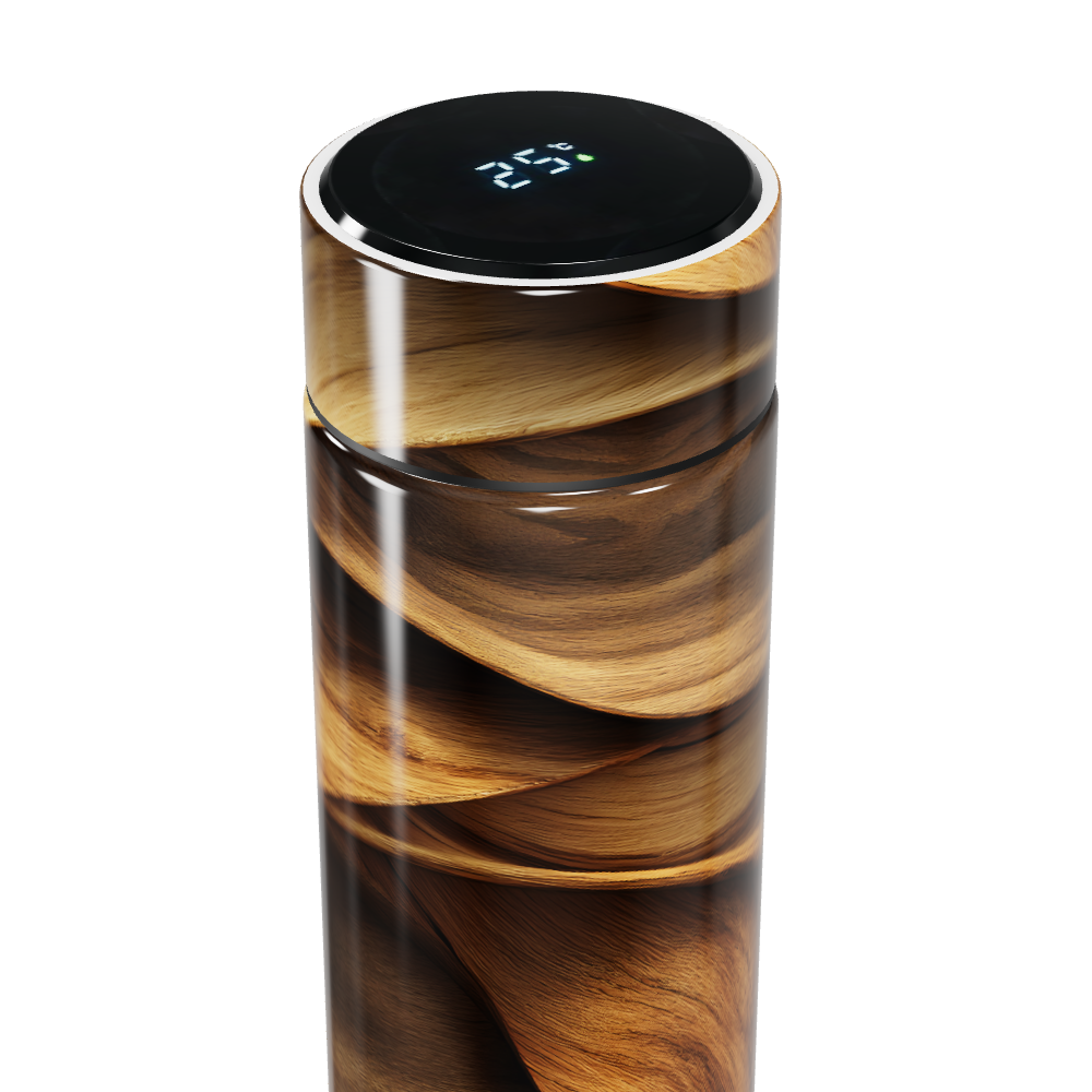 Garrafa Térmica Touch - Estampa Madeira Digital