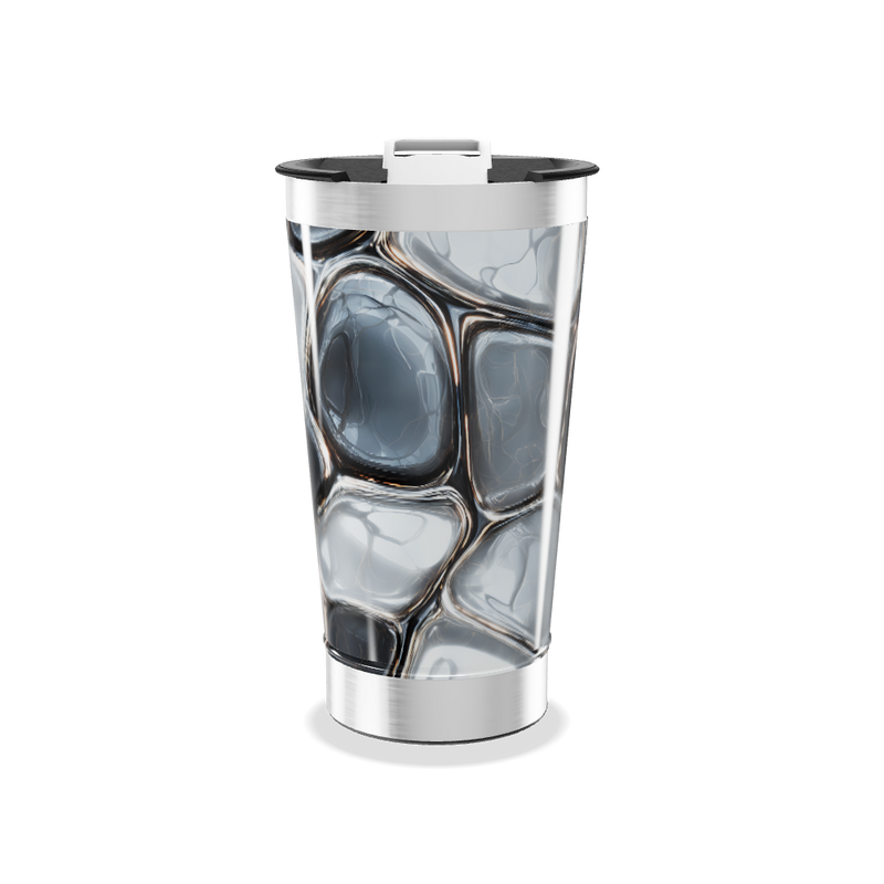 Copo Térmico - Estampa Abstrata Cinza