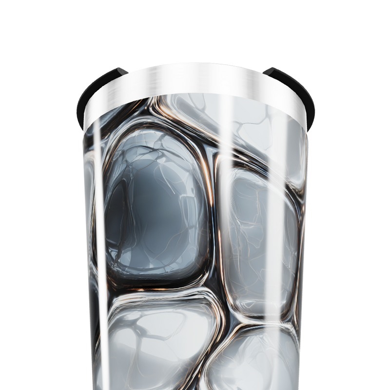 Copo Térmico - Estampa Abstrata Cinza