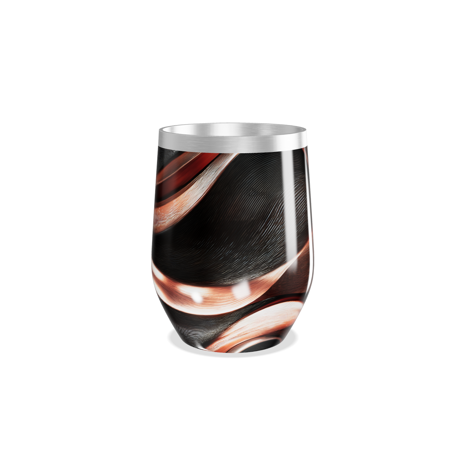 Copo Térmico Slim - Preto Cobre Abstrato