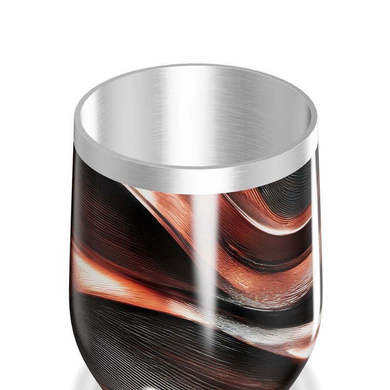 Copo Térmico Slim - Preto Cobre Abstrato