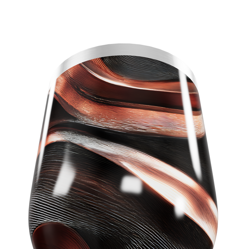 Copo Térmico Slim - Preto Cobre Abstrato