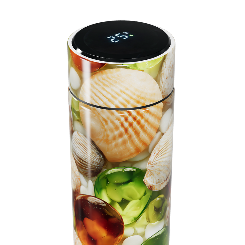 Garrafa Térmica Touch - Decorada com Conchas