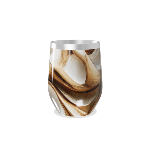 Copo Térmico Slim - Marrom Ondulado Inox