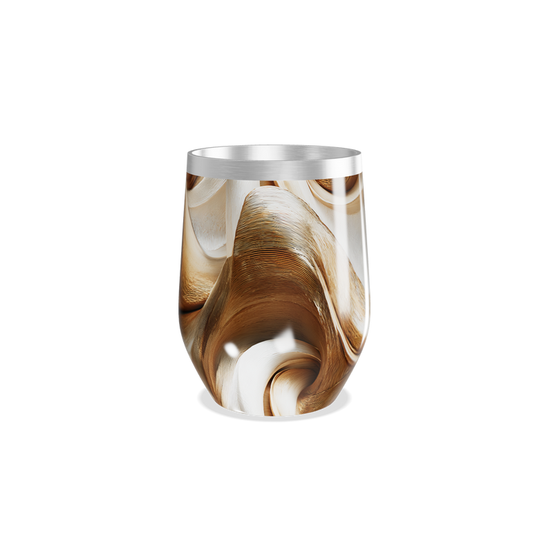 Copo Térmico Slim - Marrom Ondulado Inox