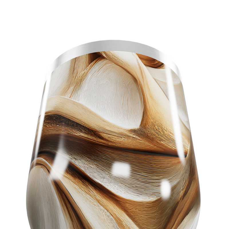 Copo Térmico Slim - Marrom Ondulado Inox