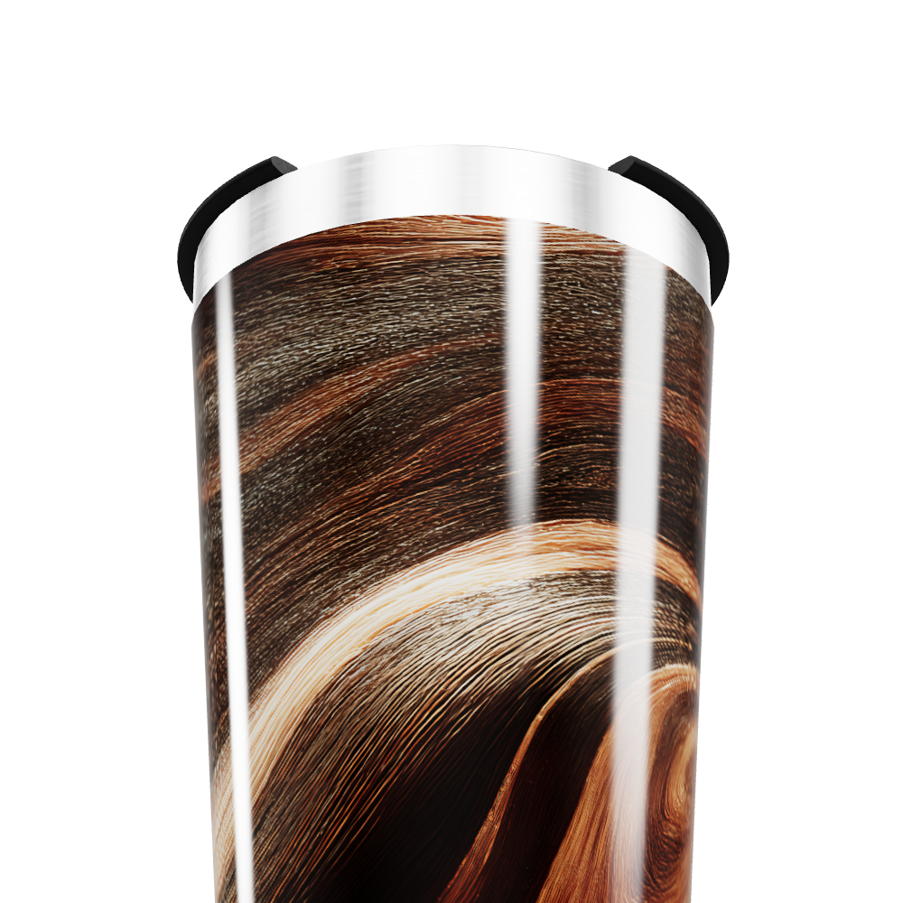 Copo Térmico - Design Madeira Aço Inox