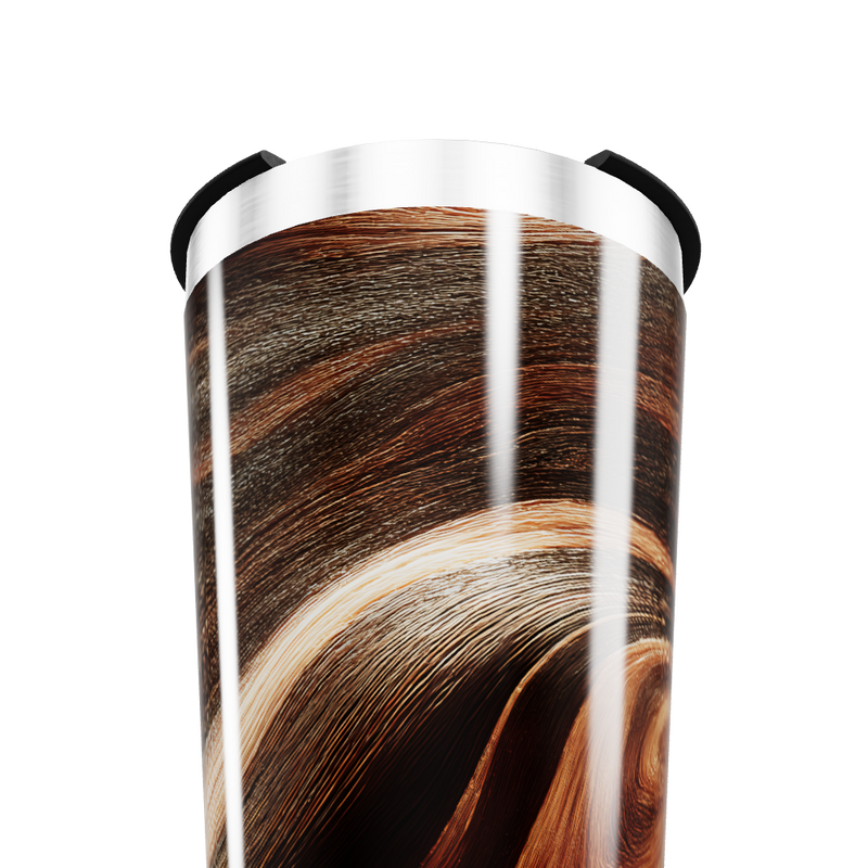 Copo Térmico - Design Madeira Aço Inox