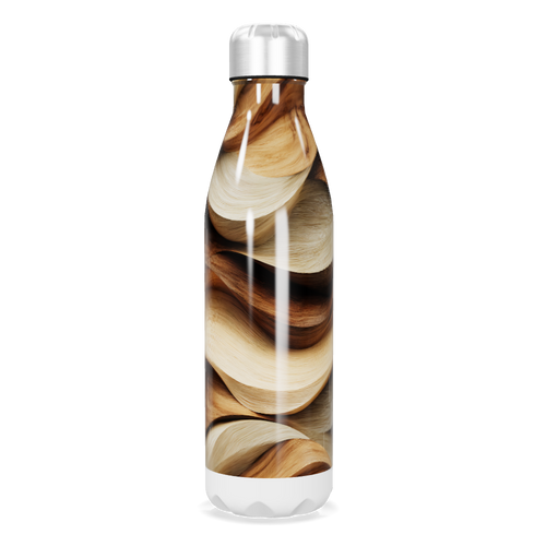 Garrafa Inox - Estampa Ondas Madeira