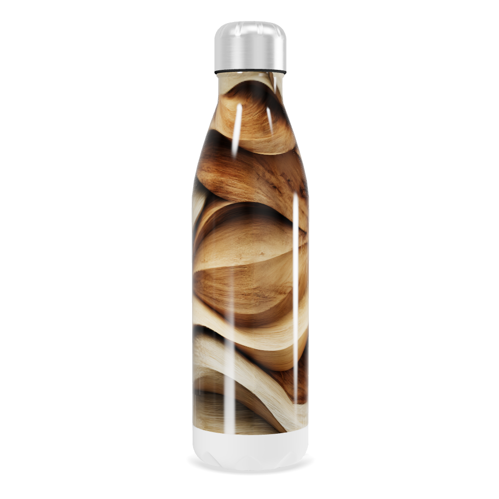 Garrafa Inox - Estampa Ondas Madeira