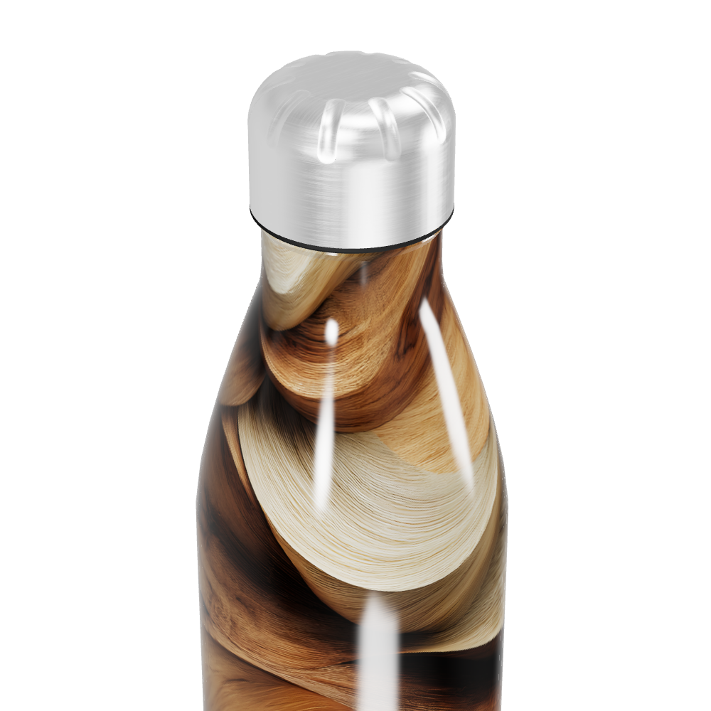 Garrafa Inox - Estampa Ondas Madeira