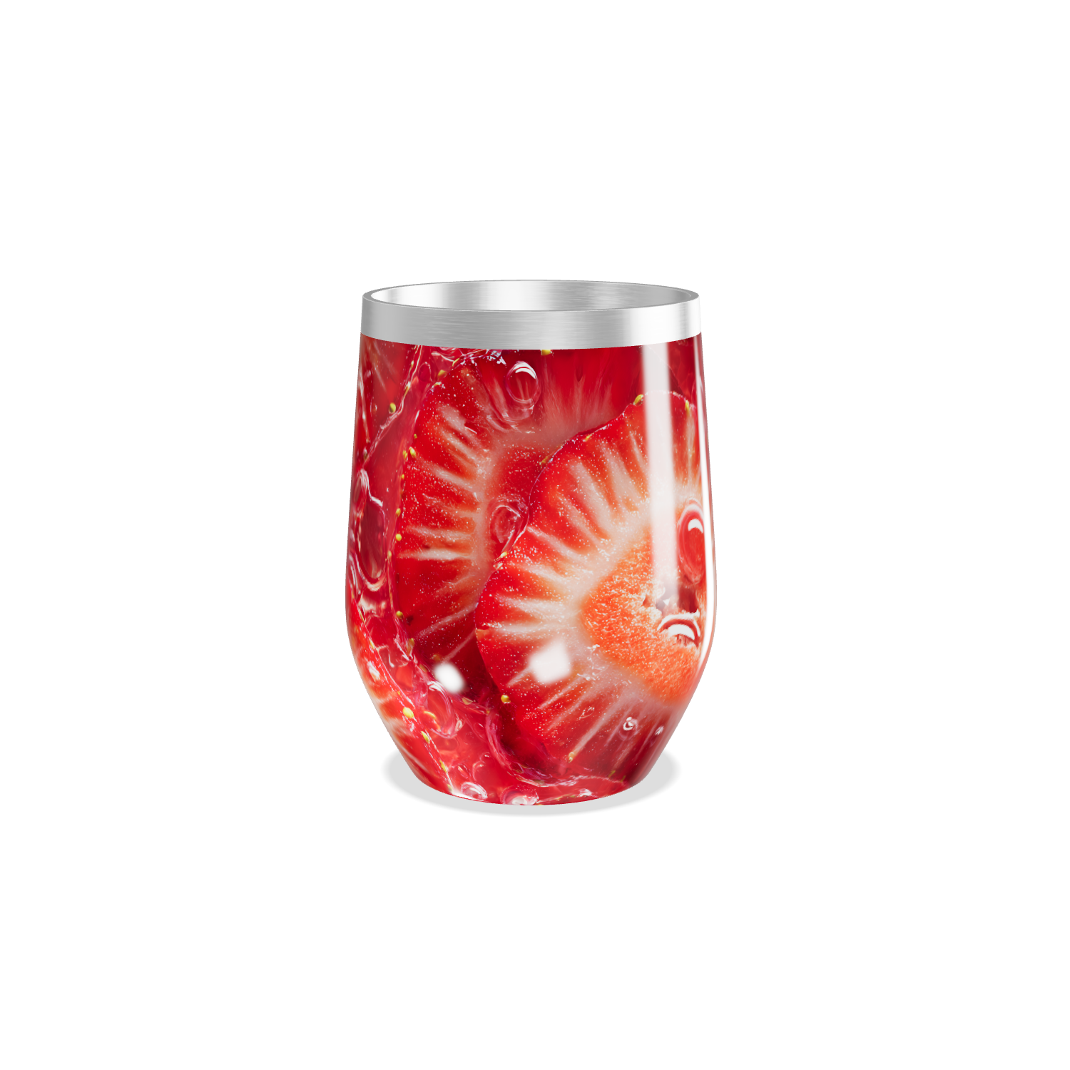 Copo Térmico Slim - Estampa Morangos