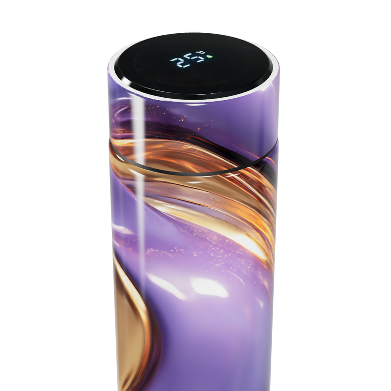 Garrafa Térmica Touch - Roxa Mármore Digital