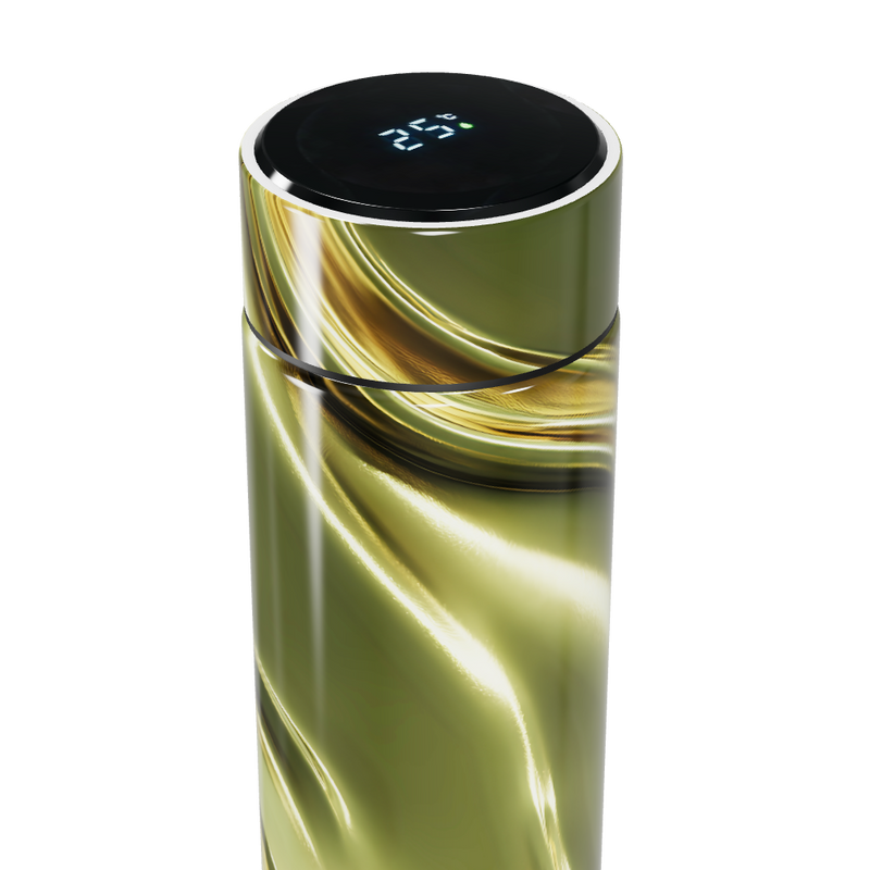 Garrafa Térmica Touch - Verde Marmorizada Inox