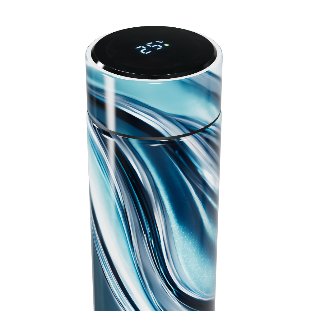 Garrafa Térmica Touch - Azul Marmorizado