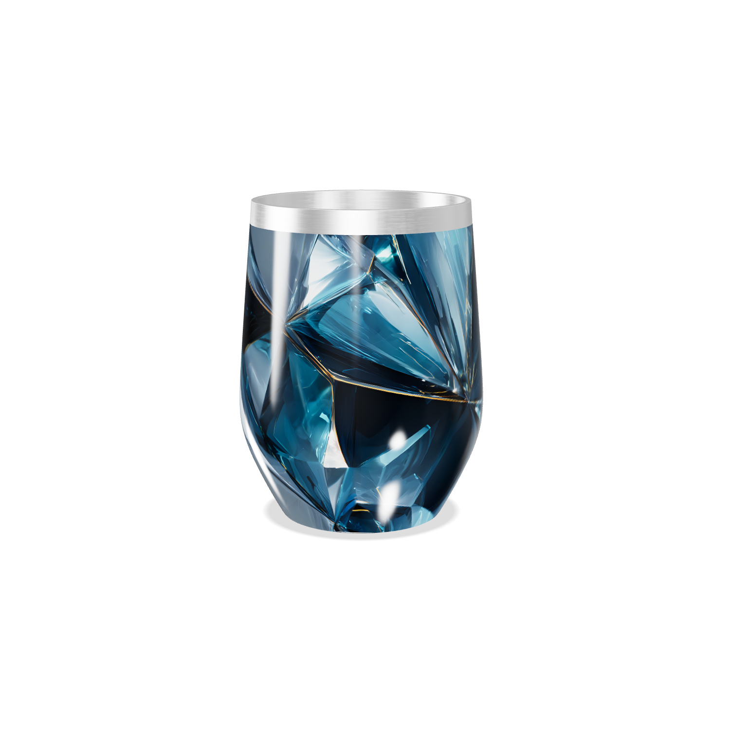 Copo Térmico Slim - Azul Cristal Facetado