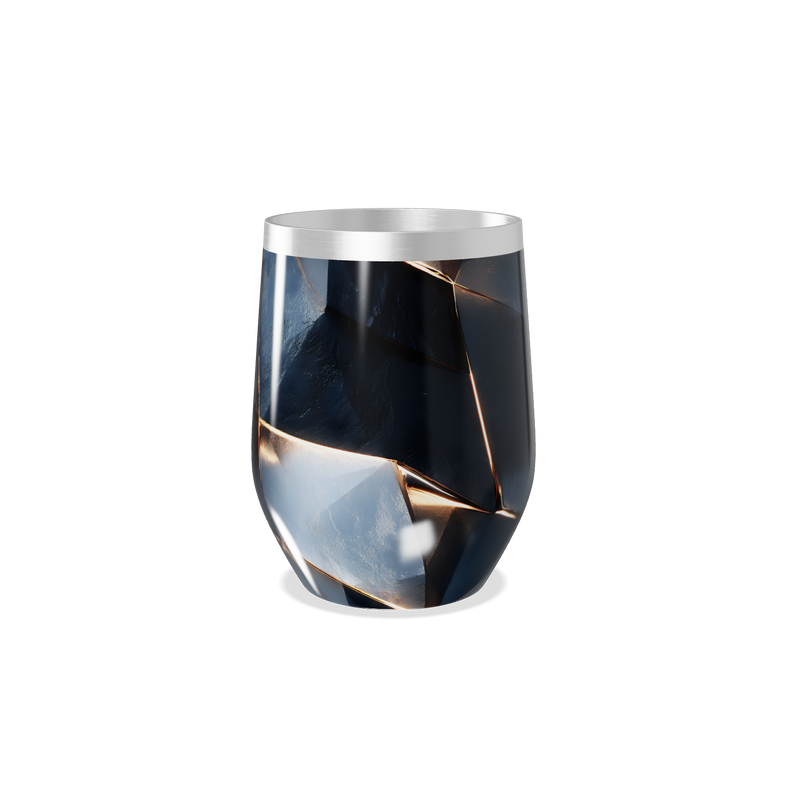 Copo Térmico Slim - Preto com Estampa Geométrica