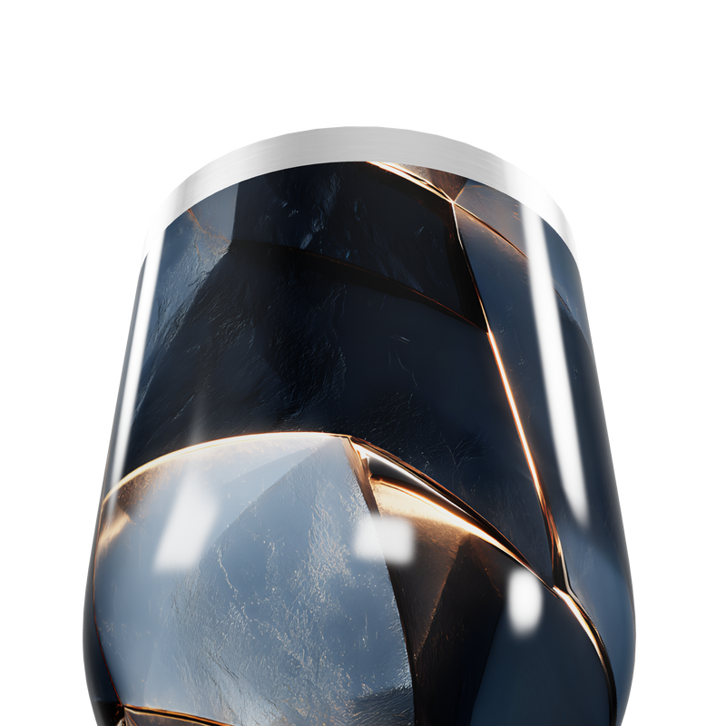 Copo Térmico Slim - Preto com Estampa Geométrica