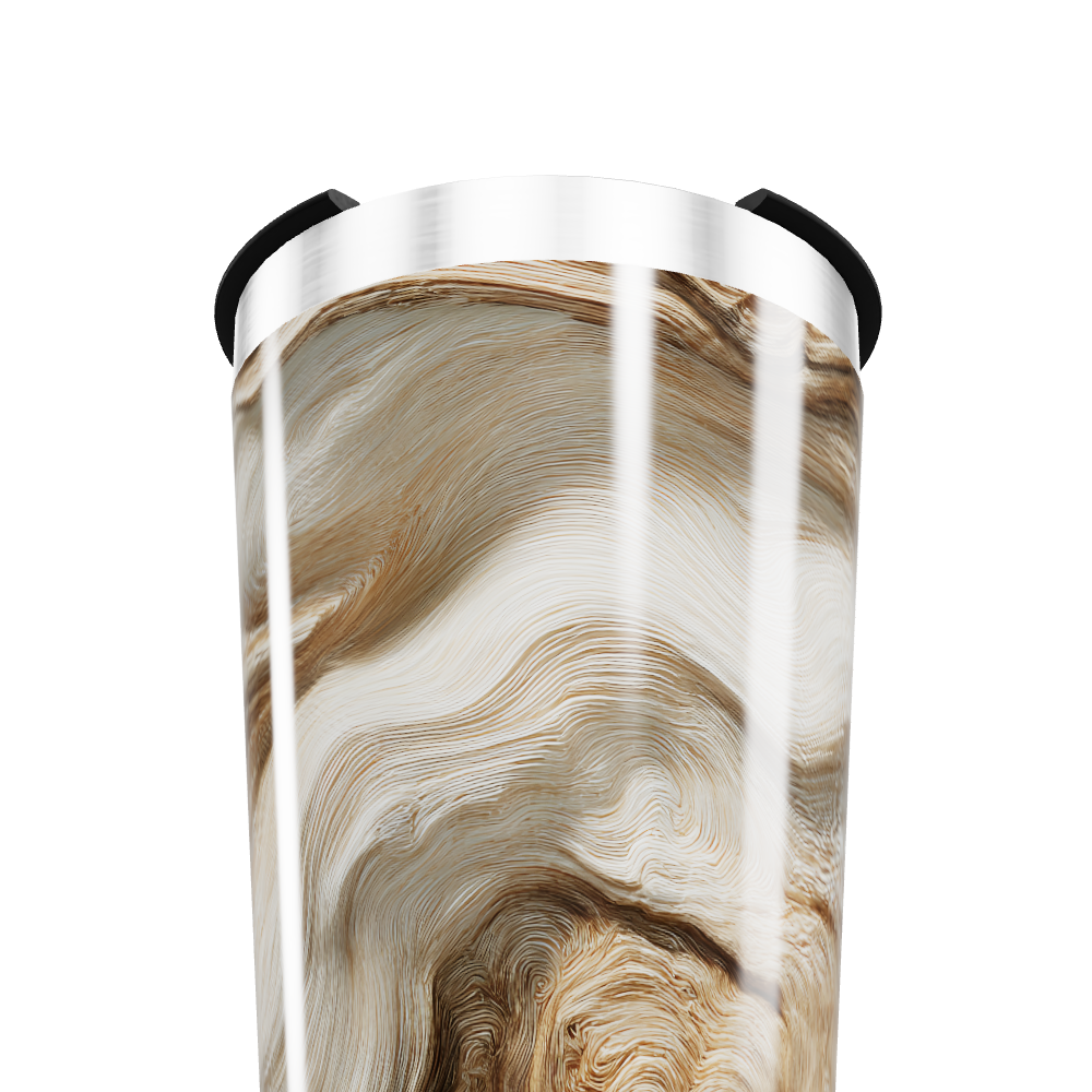 Copo Térmico - Mármore Marrom Aço Inox