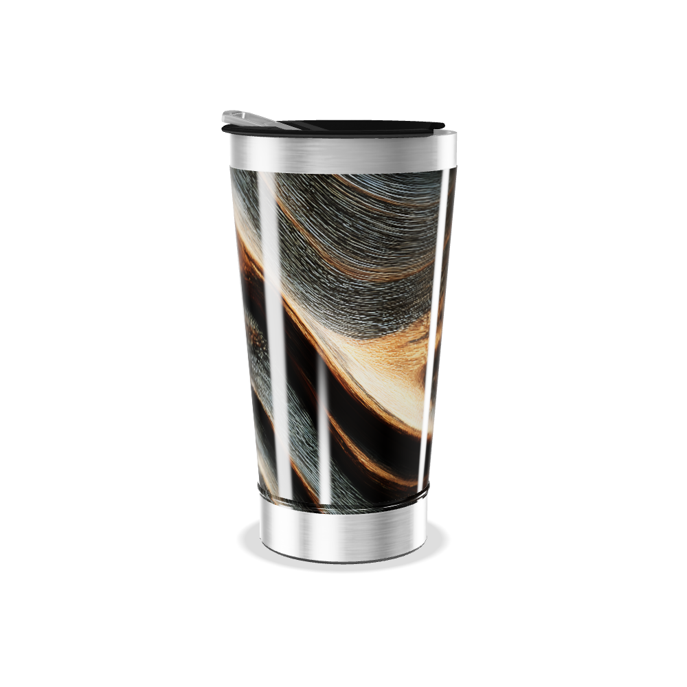 Copo Térmico - Design Espiral Aço Inox