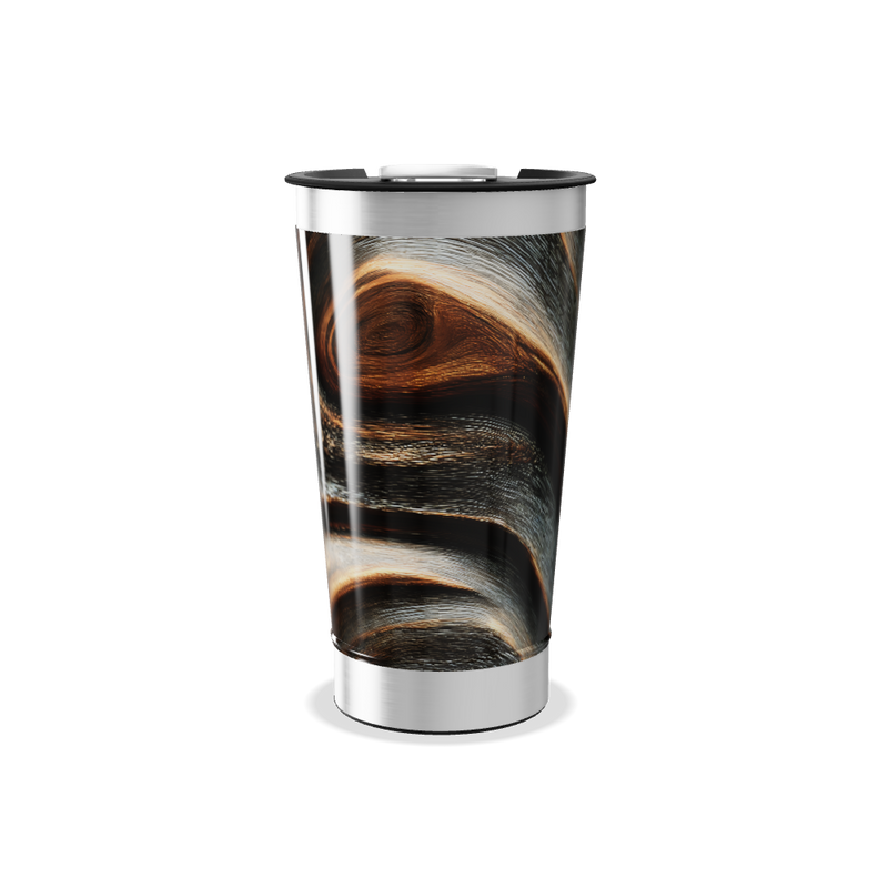 Copo Térmico - Design Espiral Aço Inox