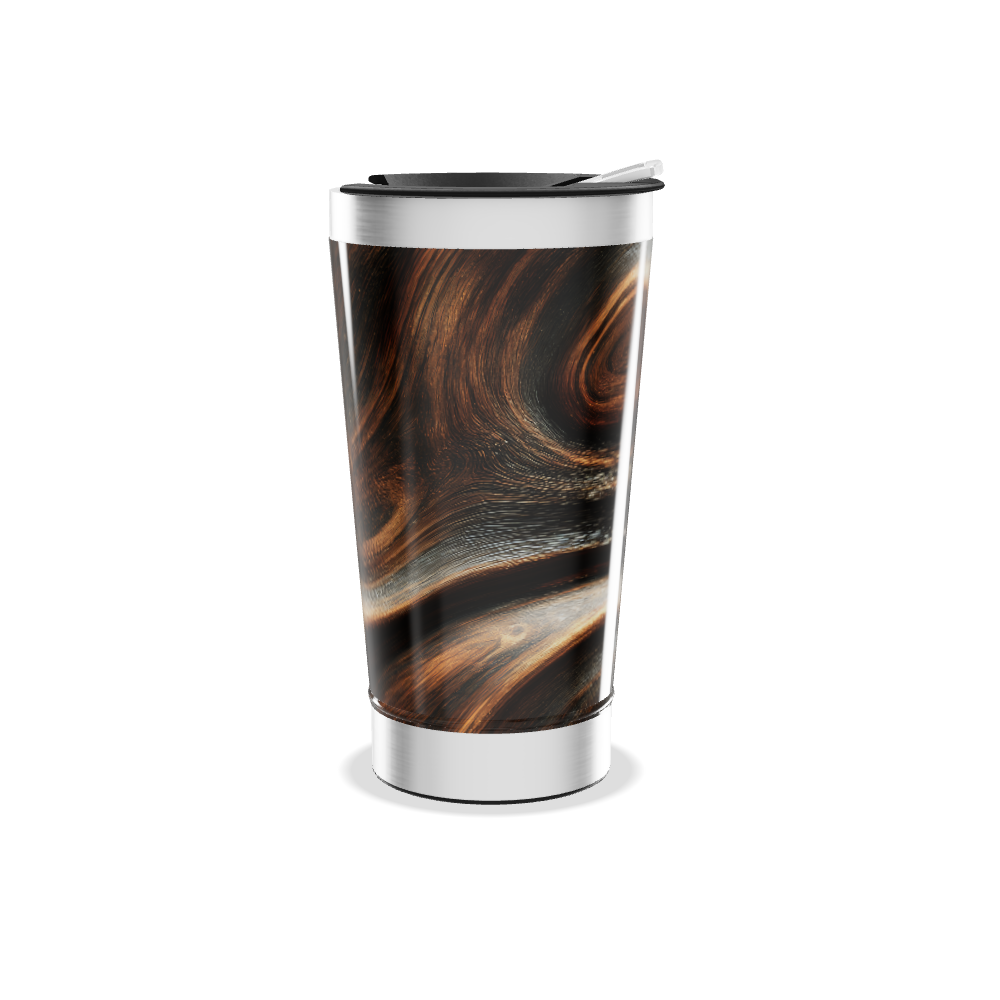 Copo Térmico - Design Espiral Aço Inox