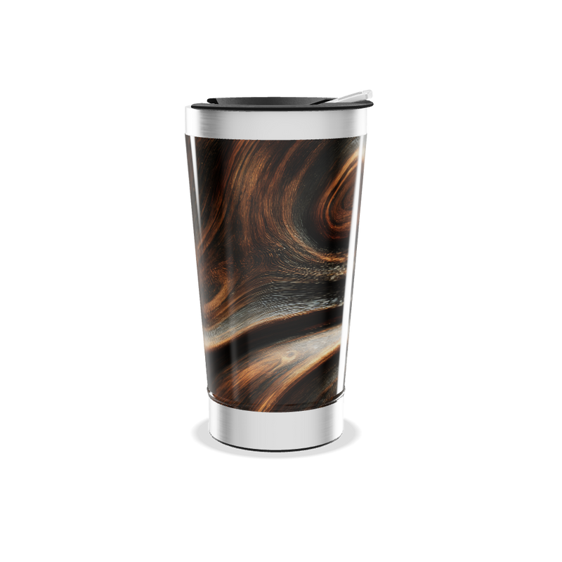 Copo Térmico - Design Espiral Aço Inox