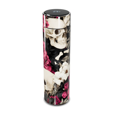 Garrafa Térmica Touch - Floral Caveira Preta