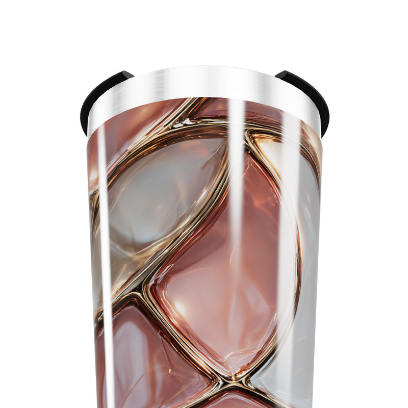 Copo Térmico - Estampa Abstrata Marrom