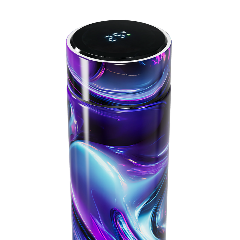 Garrafa Térmica Touch - Estampa Neon Aço Inox