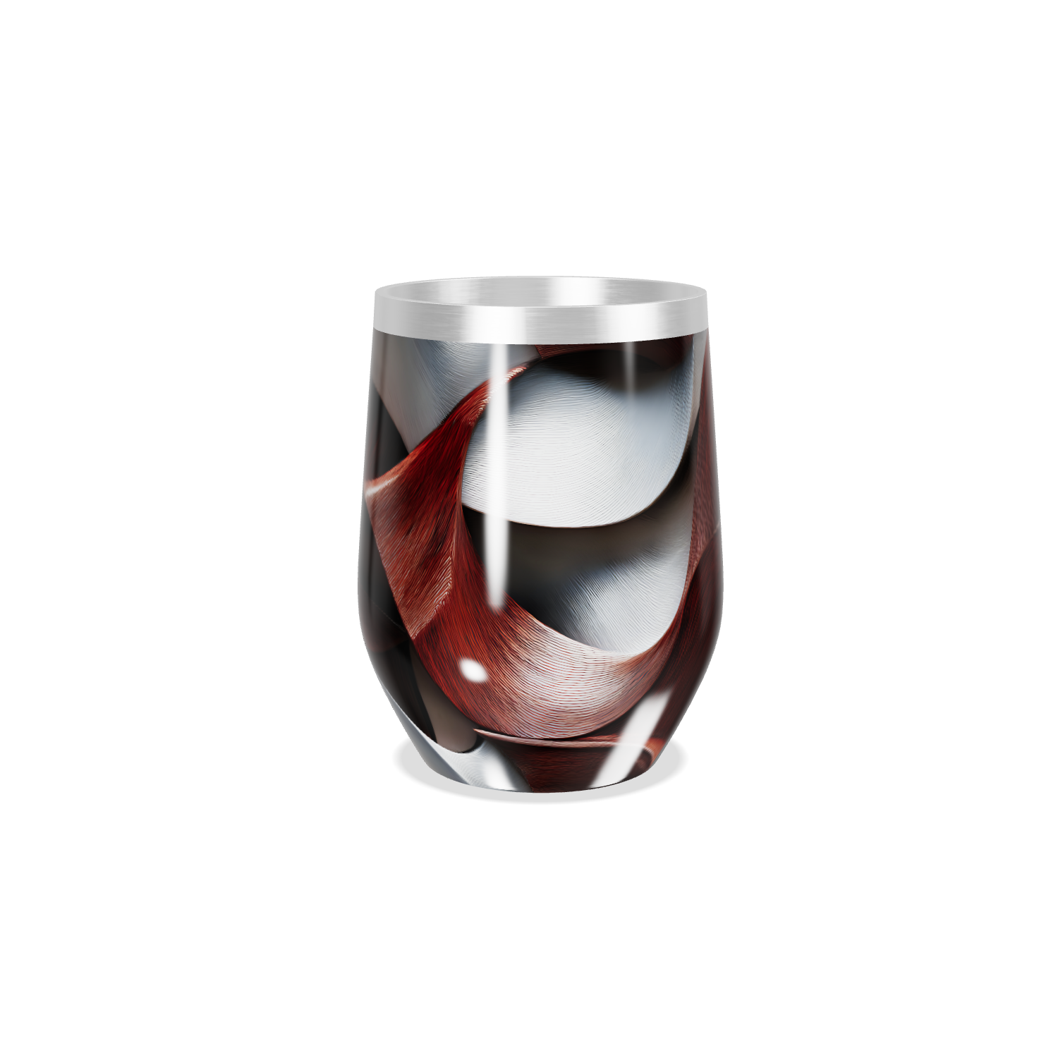 Copo Térmico Slim - Estampa Ondas Vermelhas